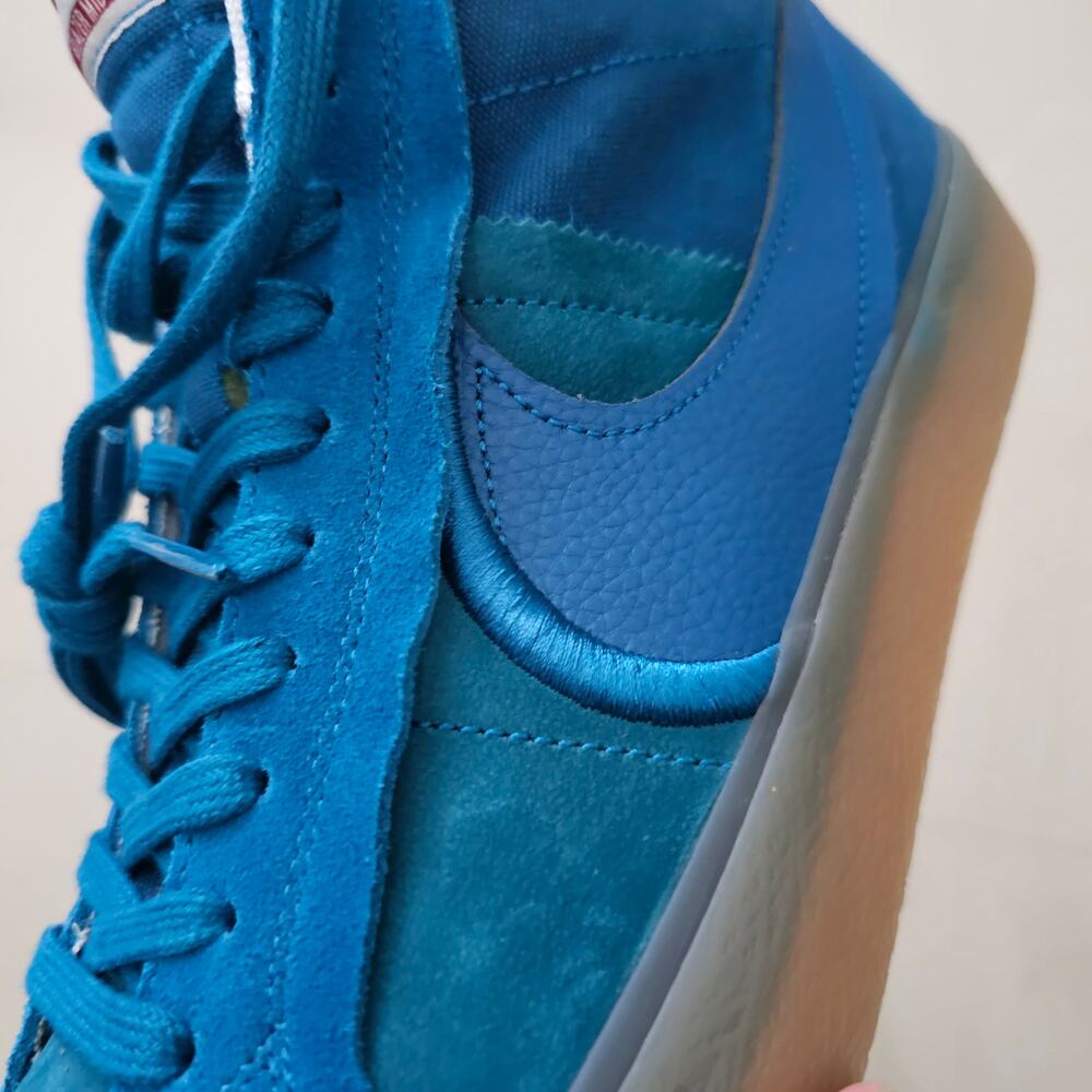 Vintage Nike SB Zoom Blue Blazer Mid Skate Shoes Mens Size 11.5 - Picture 10 of 11